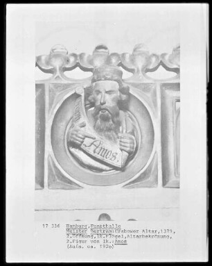 Grabower Altar — Altarbekrönung: Die klugen und die törichten Jungfrauen; Propheten — Altarbekrönung: Amos