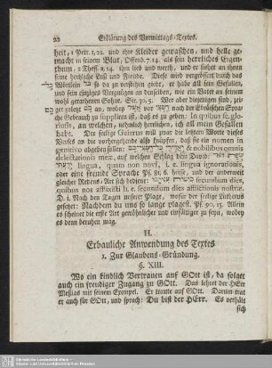 II. Erbauliche Anwendung des Textes