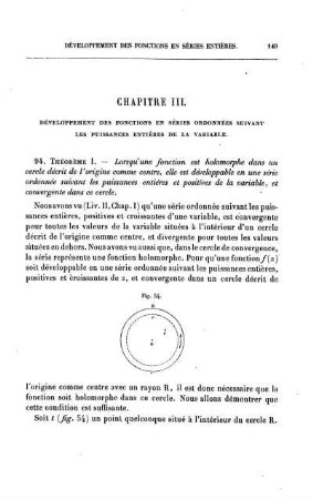 CHAPITRE III. - Développement des fonctions en séries entières.