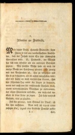 1. Albertine an Friederike.