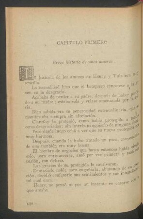 Capítulo primero - Breve historia de unos amores