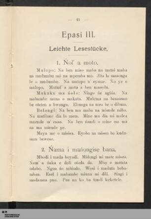 Epasi III: Leichte Lesestücke