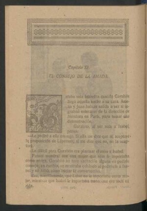 Capítulo XI - El consejo de la amada
