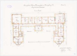Physikalisches Institut der Albertus-Universität Königsberg: Grundriss 1. OG 1:100