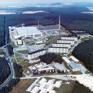 VEB Henneberg Porzellan in Ilmenau-Unterpörlitz : Blickrichtung Nordosten