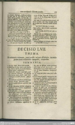 Decisio LVII. De adulterio reiterato, cum incestu ratione affinitatis, in tertio gradu lineae collateralis inaequalis, conjuncto