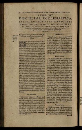 Liber XIV. / Disciplina Ecclesiastica, Facta, Composita Et Extracta Ex Conciliis ...