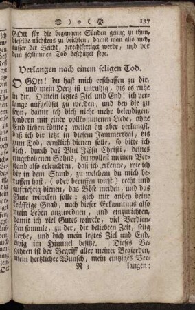 Verlangen nach einem seligen Tod. - Anbettung Gottes.