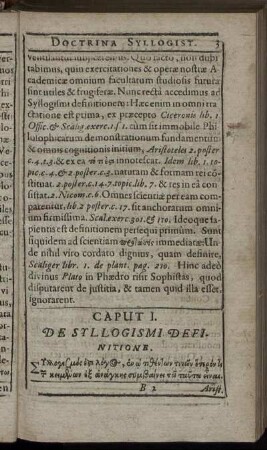 Caput I. De Syllogismi Definitione