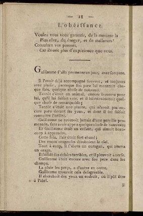 L´obéissance. = Gehorsam.