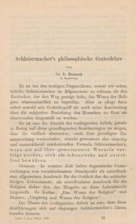 353-375 Schleiermacher's philosophische Gotteslehre