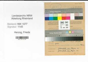 Entnazifizierung Frieda Herzog , geb. 14.07.1902 ()