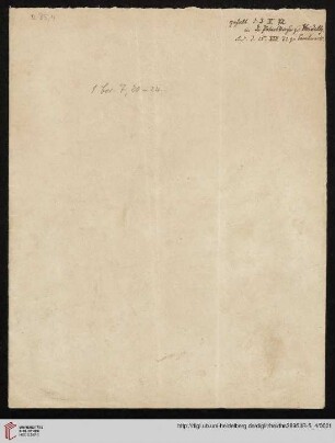 Heid. Hs. 3895 II B - 5,4: Nachlass Heinrich Bassermann, Sonn- und Feiertagspredigten: Predigt zu 1 Kor 7,20-24 (Woher Freiheit besteht in der Knechtschaft Christi)