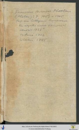 Handschriftlicher Vermerk.