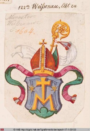 Wappen des Abtes von Weissenau