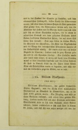 13. William Shakspeare. (Gest. 1617.)