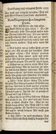Dancksagung nach erlangtem Friede.