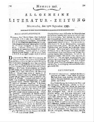 Weisshaupt, A.: Apologie des Missvergnügens und Uebels. Gespräch 2-3. Frankfurt, Leipzig: 1787
