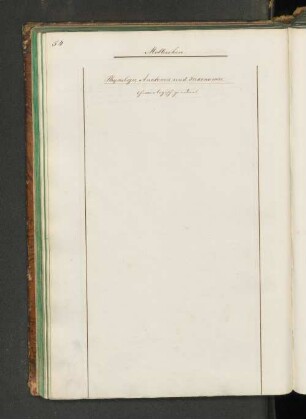 Physiologie, Anatomie und Taxonomie.