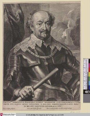 Ioannes Comes Nassoviae Cattinelliboci [Porträt des Grafen Johann VIII. von Nassau-Siegen; Johan III., Fürst von Nassau-Siegen; Portret van Jan de Jongste]