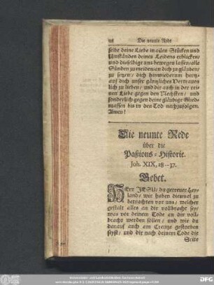 Die neunte Rede über die Paßions-Historie. Ioh. XIX, 28 - 37.