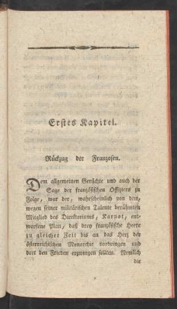 Erstes Kapitel. Rückzug der Franzosen