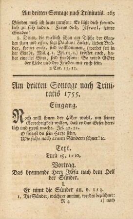 Am dritten Sontage nach Trinitatis 1755