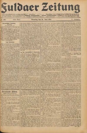 Ausgabe vom Dienstag, den 16. Juni 1914.