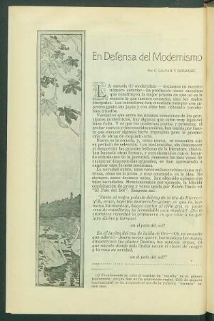 En Defensa del Modernismo