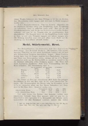 Mehl, Stärkemehl, Brot