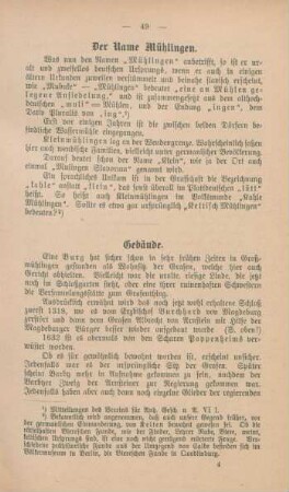 Der Name Mühlingen