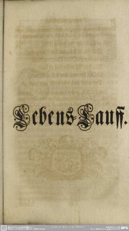 Lebens-Lauff