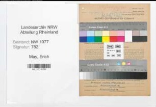 Entnazifizierung Erich May , geb. 09.10.1919 (Polizist)