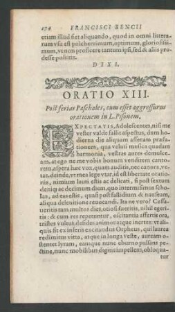 Oratio XIII.