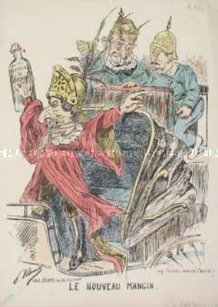 Le Nouveau Mangin- Karikatur auf Napoleon III. und Wilhelm I.