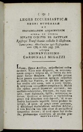 Leges Ecclesiasticæ Regni Hungariæ Et Provinciarum Adjacentium [...]