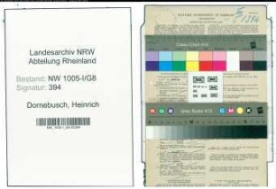Entnazifizierung Heinrich Dornebusch , geb. 18.06.1905 (Schneider)