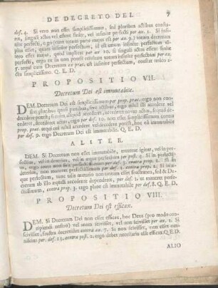Propositio VIII. Decretum Dei est efficax.