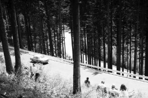 Gießhübel: Schauinslandrennen; Wagen verschiedener Klassen; oberhalb der Gießhübel-Kurve