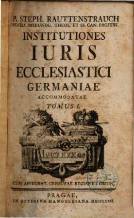 Institutiones iuris ecclesiastici Germaniae accommodatae, 1