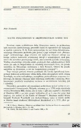 11: Wątki znaczeniowe w architekturze wieku XIX