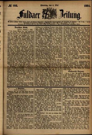 Ausgabe vom Dienstag, den 06. Mai 1884.