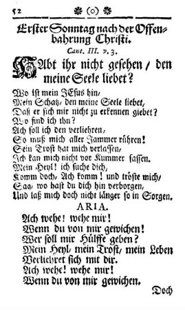 Erster Sonntag nach der Offenbahrung Christi.