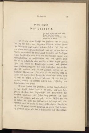 Viertes Kapitel. Die Lehrzeit.