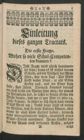 Einleitung dieses ganzen Tractats