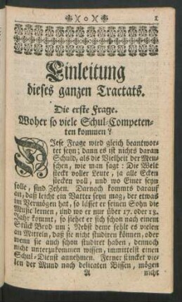 Einleitung dieses ganzen Tractats