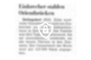 Einbrecher stahlen Orientbrücken