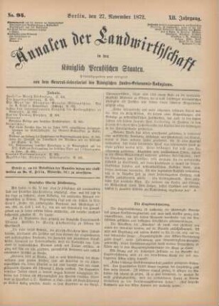No. 95. Berlin, den 27. November 1872. XII. Jahrgang.