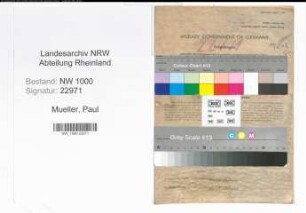 Entnazifizierung Paul Mueller, geb. 18.06.1886 (Angest.)