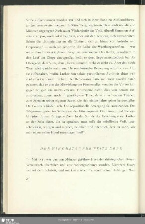 Der Wiedertäufer Fritz Erbe